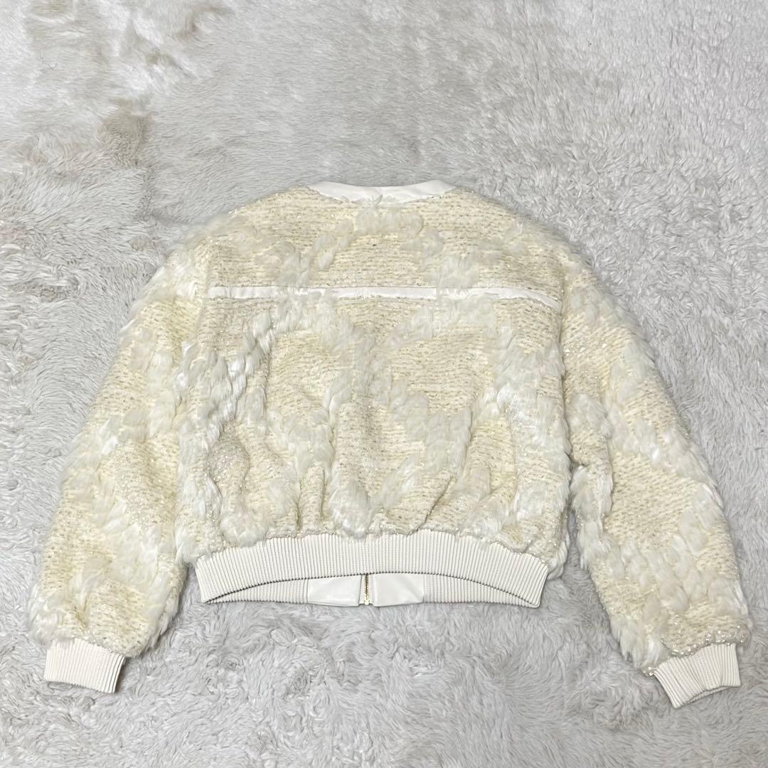 未使用級 グレースコンチネンタル ファーツイードジャケット 仲里依紗