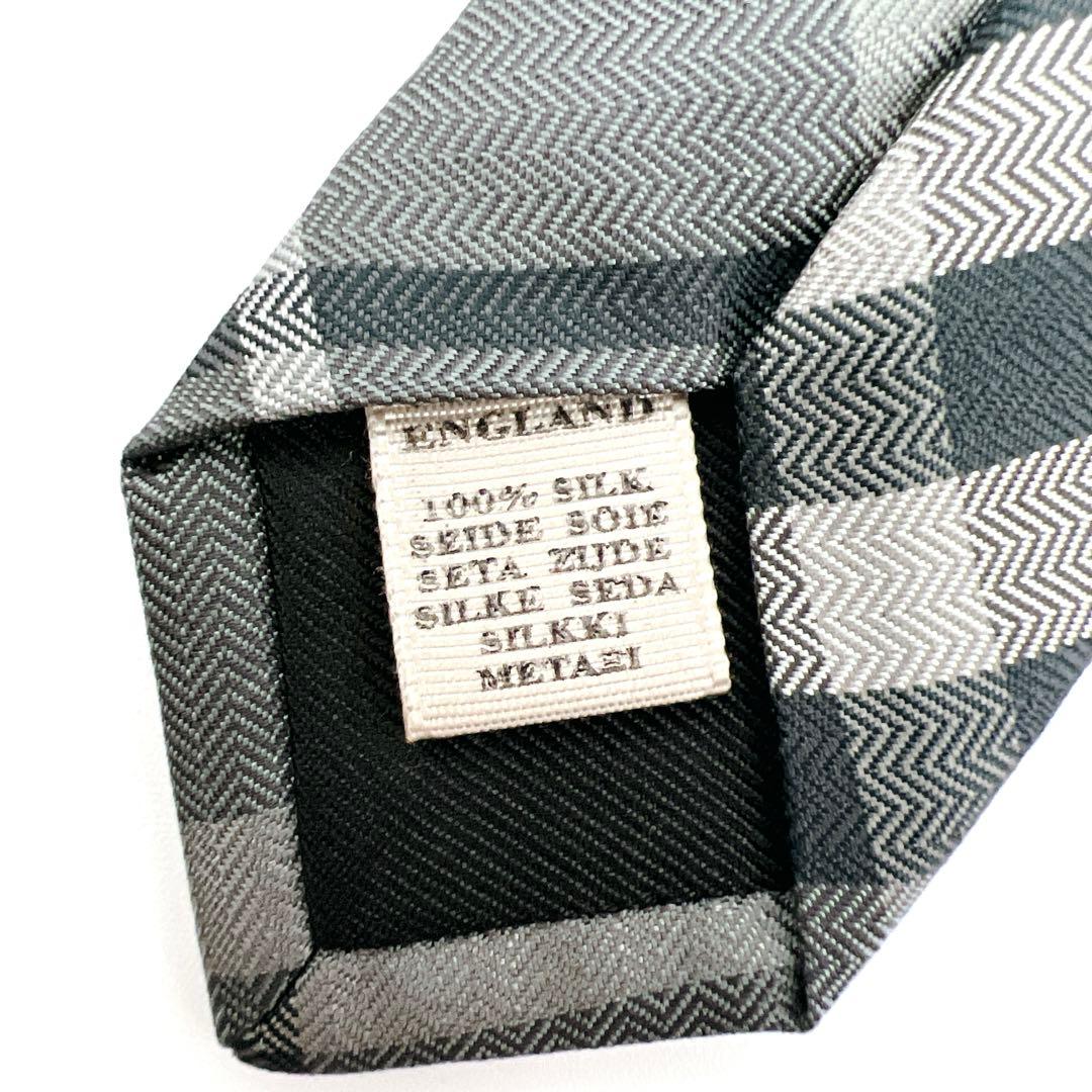 美品】バーバリーロンドン ノバチェック シルク ネクタイ ビジネス