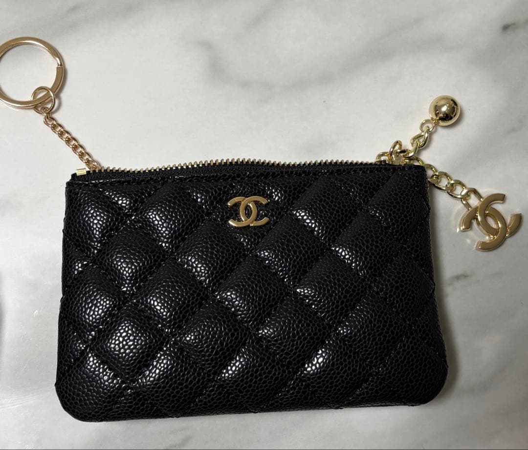 CHANEL ケース・カードケース キーリング　付き 使い勝手様々】CHANEL カードケース キーリング ブラック (CHANEL/キー