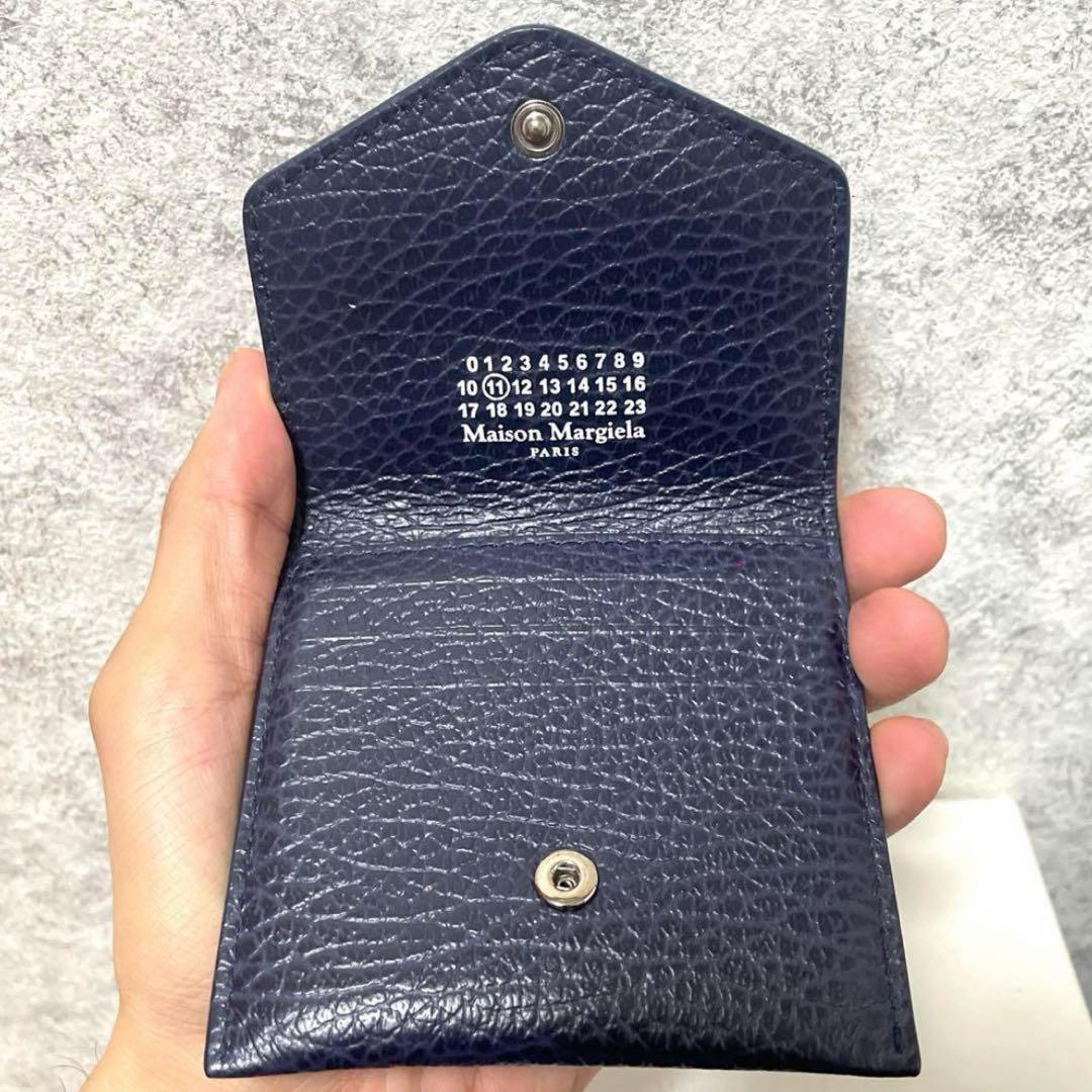 正規品 Maison Margiela 二つ折り財布 ネイビー マルジェラ - メルカリ