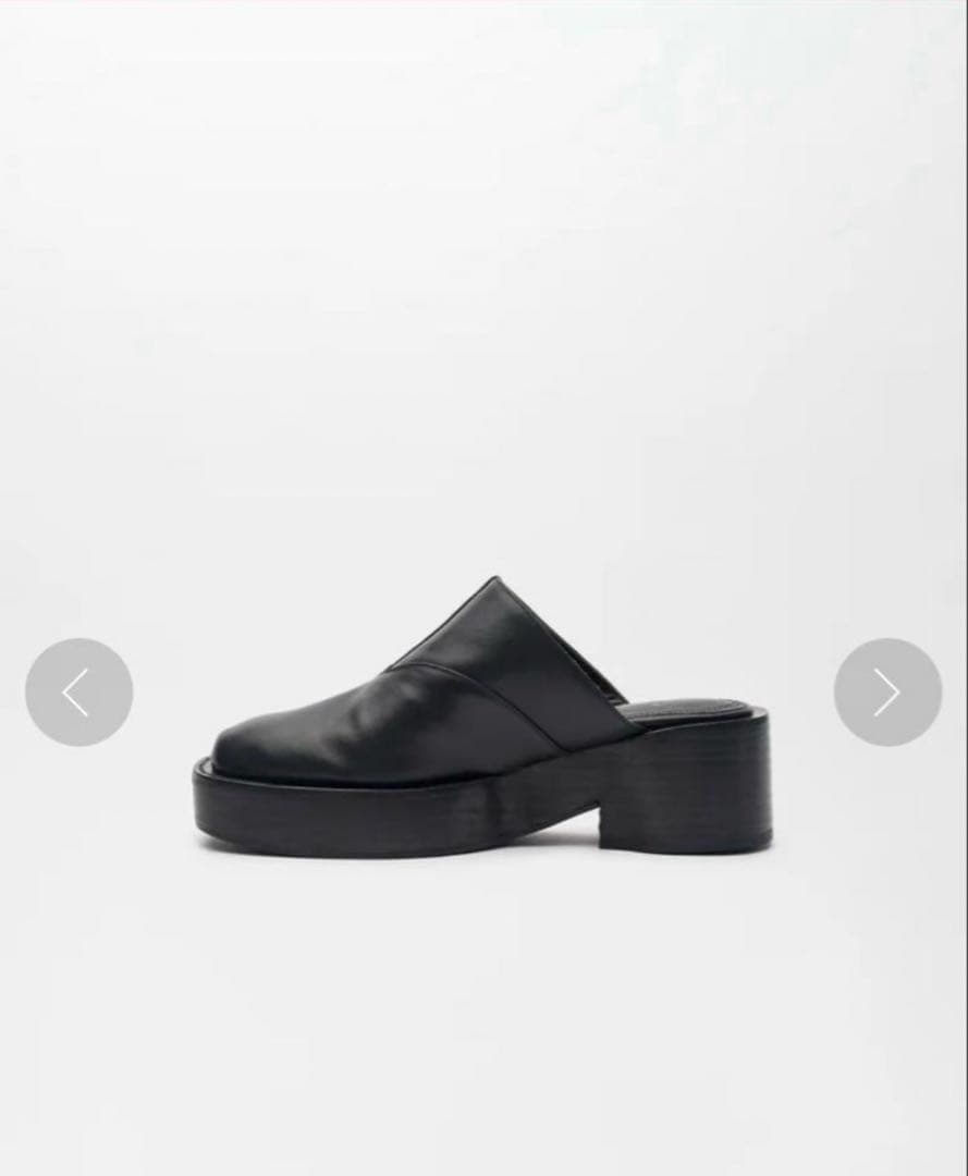 ALM. VIVLOS LEATHER MULES （ブラック）36 ALOHAS Alfred Black Leather Mules - Adorn