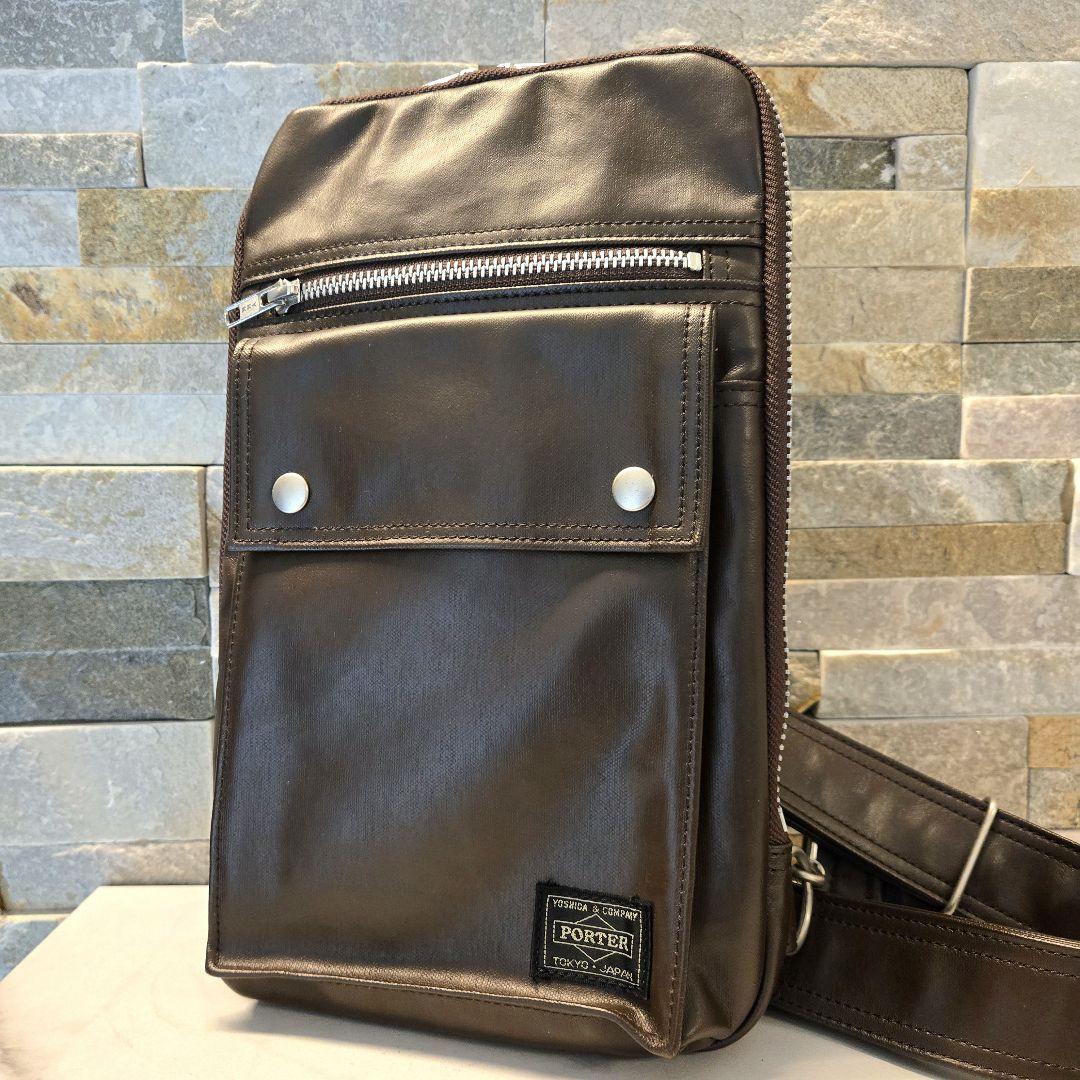 未使用美品　PORTER　ポーター　フリースタイル　ボディバッグ　ワンショルダー PORTER ポーター フリースタイル スリングショルダーバッグ 707-06127