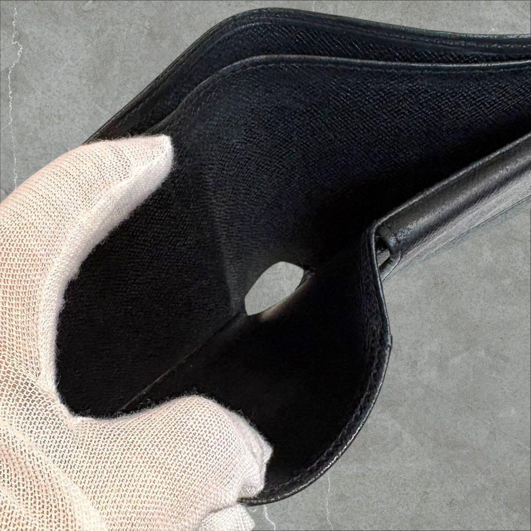 美品✨ ルイヴィトン ポルトフォイユマルコ エピ ブラック 折り財布