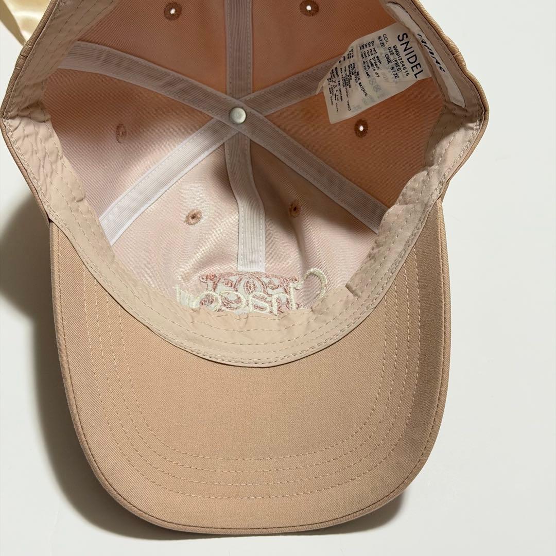 SNIDEL スナイデル Chacot CAP キャップ ピンクベージュ - メルカリ
