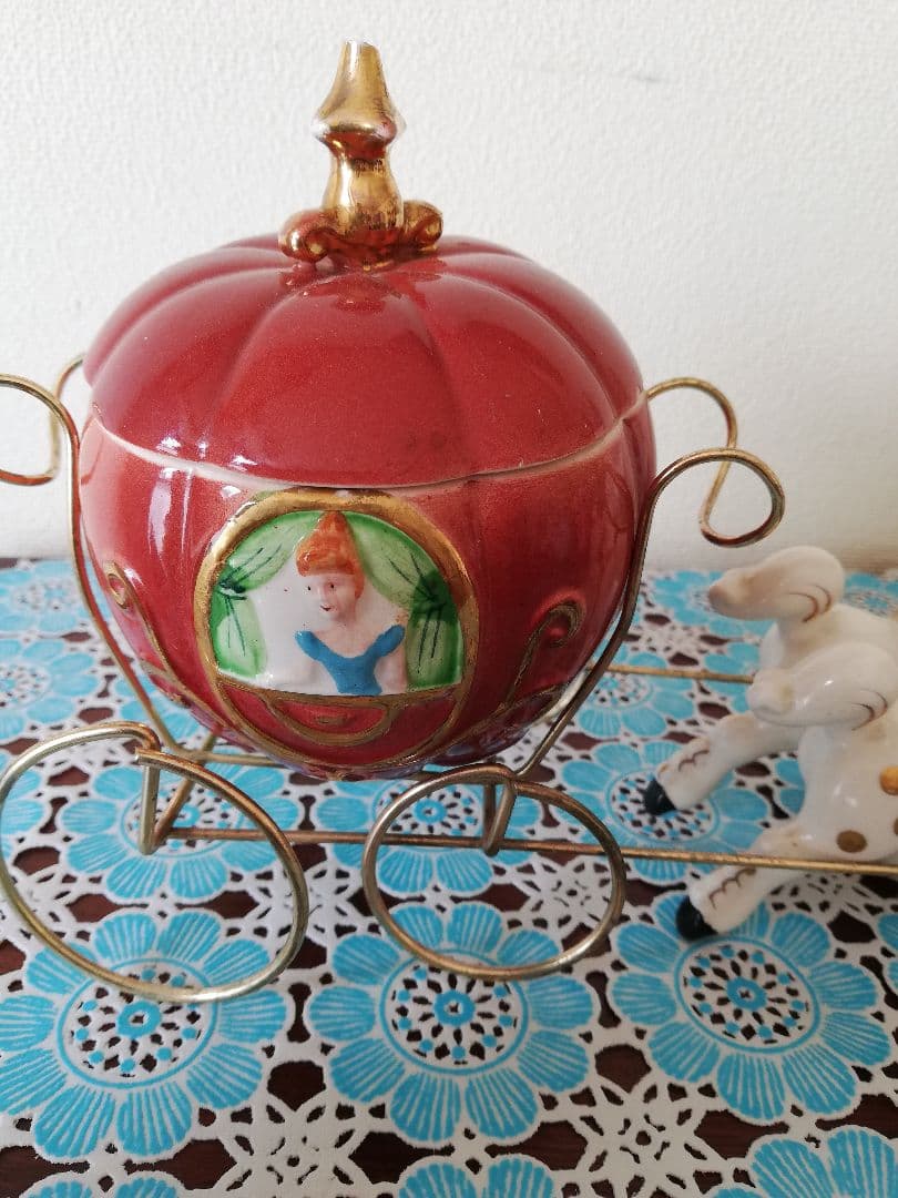 ビンテージ ディズニー シンデレラ かぼちゃの馬車 陶器製