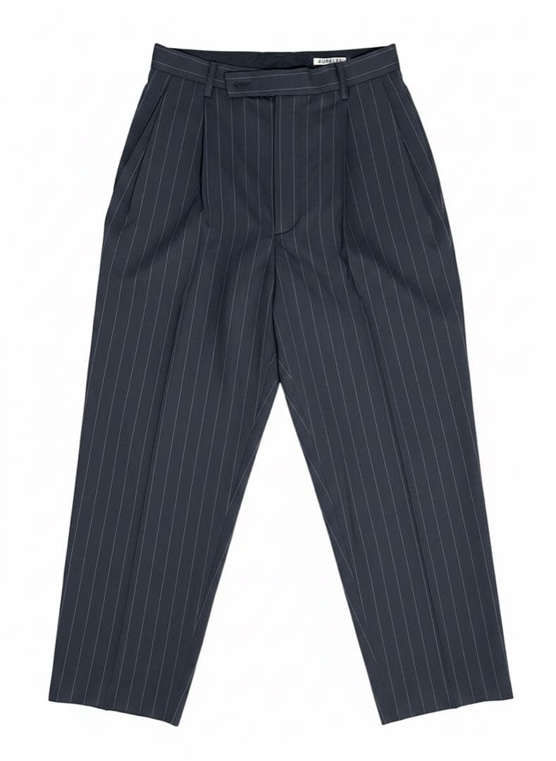 【希少】AURALEE 21SS フィックス ナイロン ストライプ スラックス1 希少】AURALEE 21SS フィックス ナイロン ストライプ スラックス