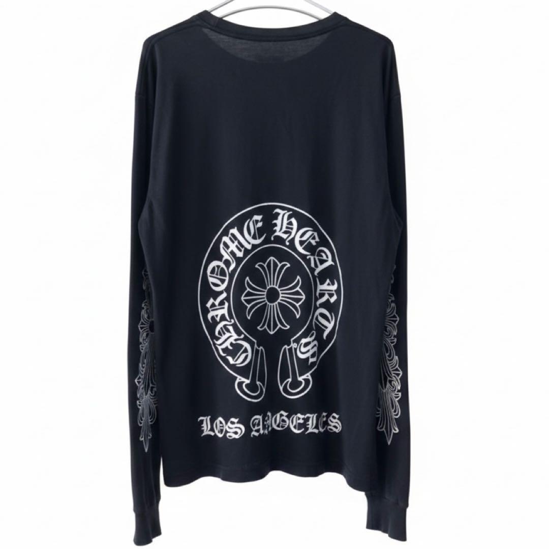 クロムハーツ ロンT フローラルクロス ホースシュー XL ブラック LA