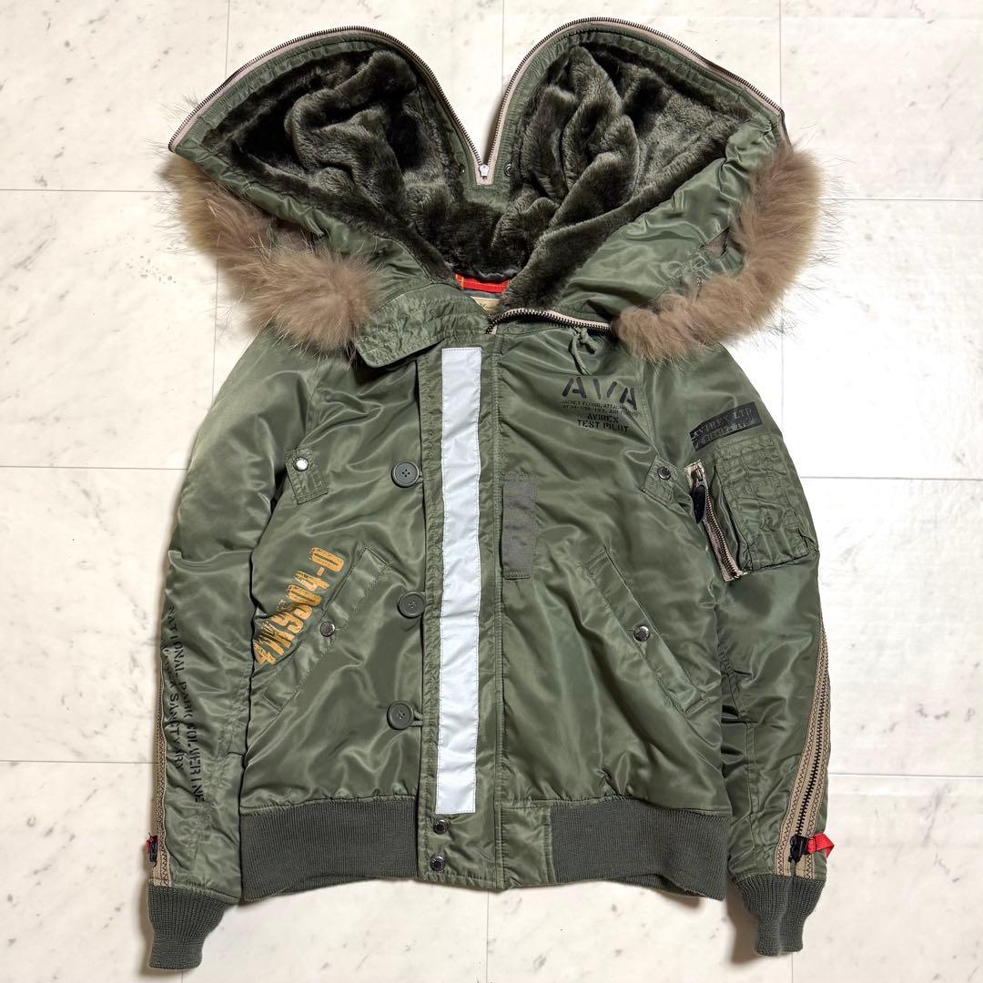 AVIREX フライトジャケット N-2B Y2K カスタムジッパー カーキ L AVIREX（アヴィレックス） アヴィレックス【AVIREX】N‐2B COMMERCIAL