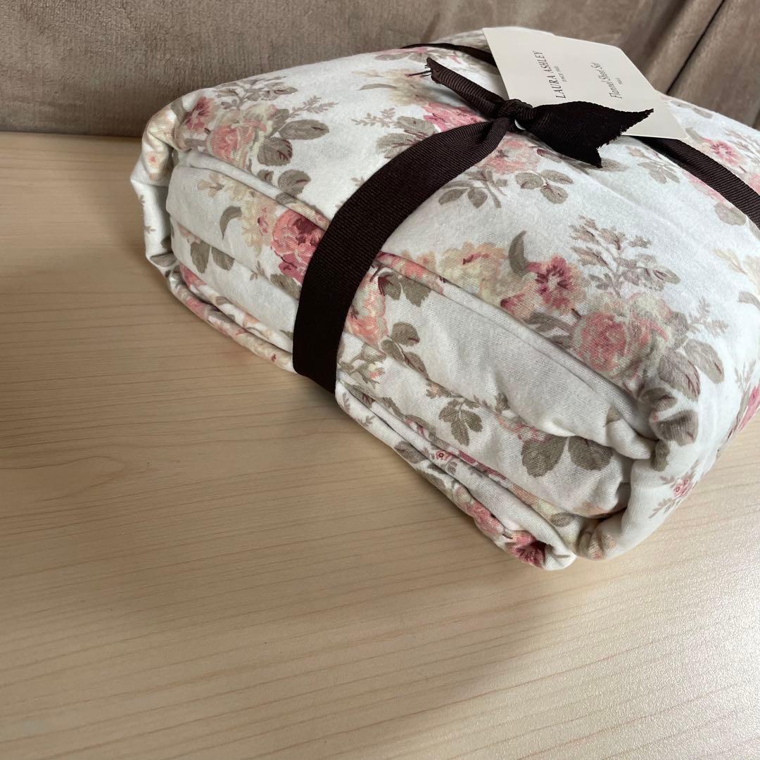 ローラアシュレイ フランネルシーツ 4点セット フルサイズ S1329