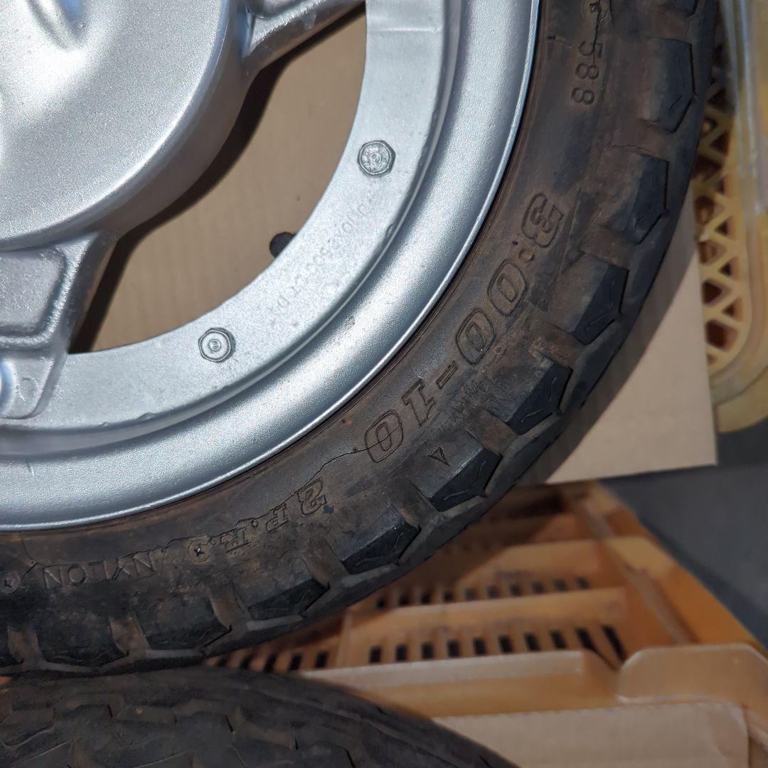 2型シャリー純正3本スポークタイヤホイールセットハブ付き！ - メルカリ