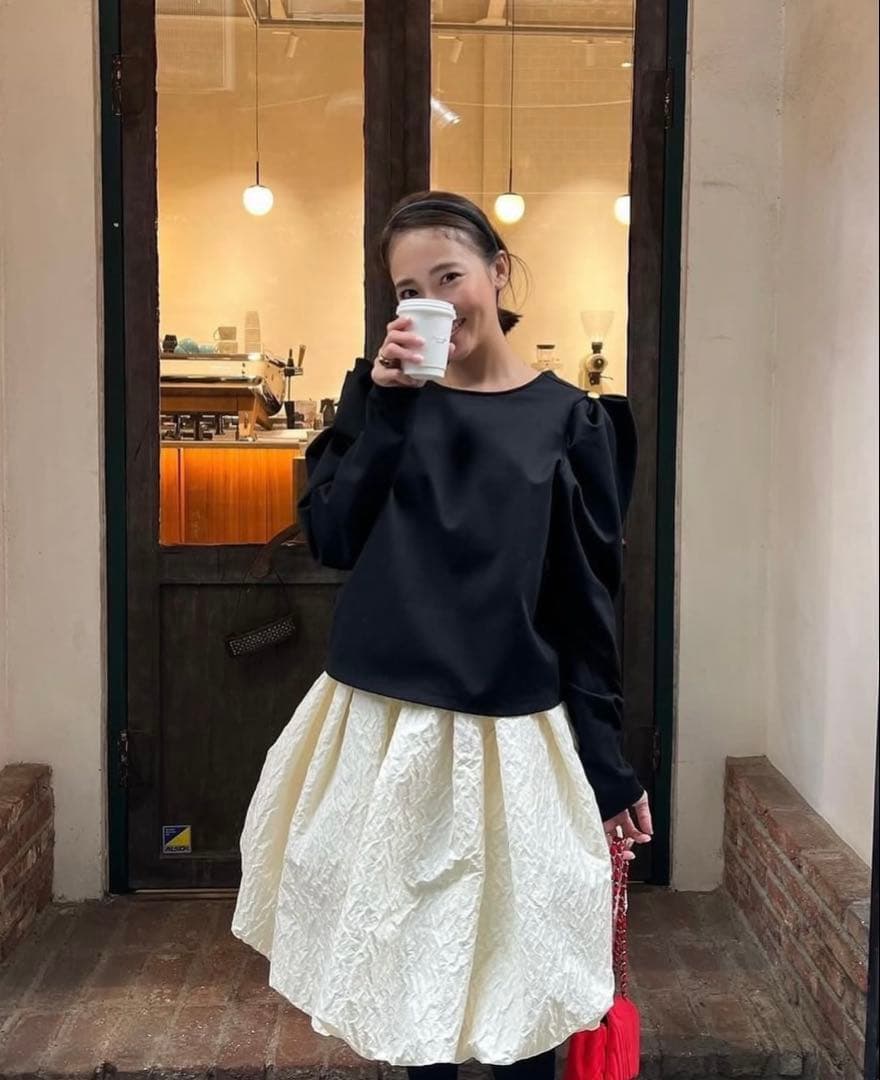 【新品未使用】 fuwary jacquard balloon skirt Military Balloon Skirt