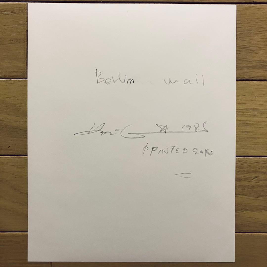 空*〕様 ハービー・山口 オリジナルプリント「ベルリンの壁」【署名入