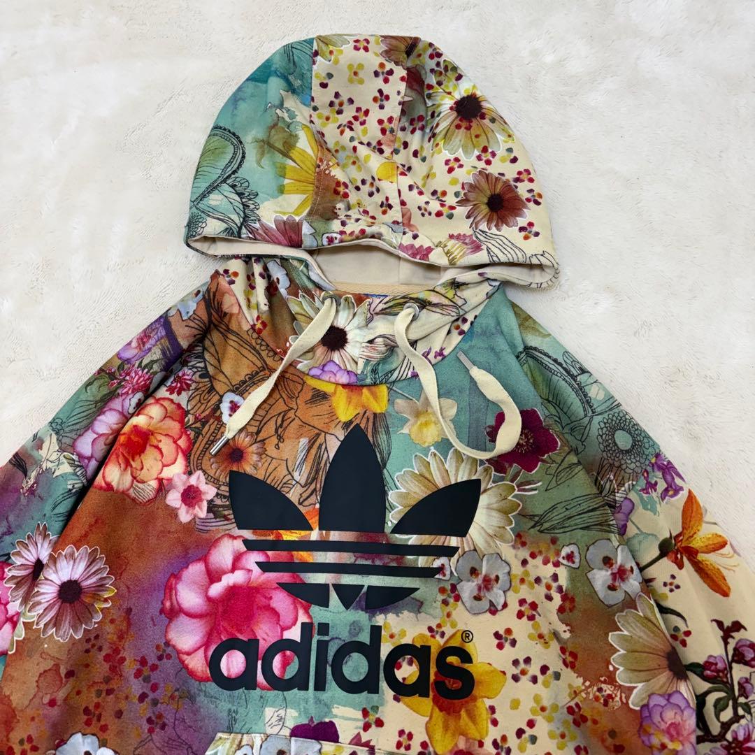 adidas × Farm 花柄 パーカー トレフォイル フラワー M - メルカリ