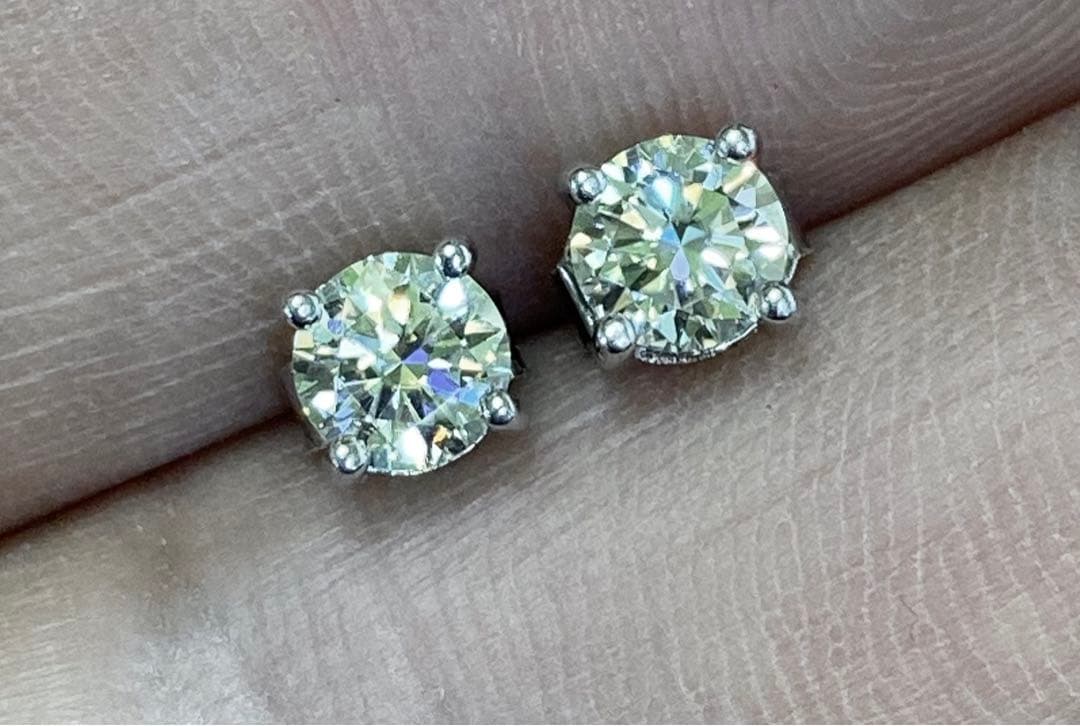 silver 925 人工ダイヤモンド 1.0ct ピアス avalanche