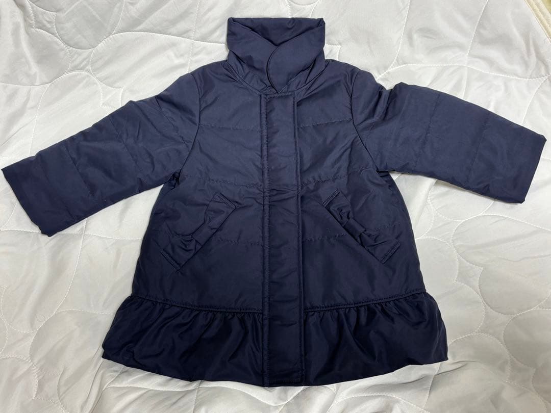 美品】familiar ネイビー フリル付きアウター 90センチ - メルカリ