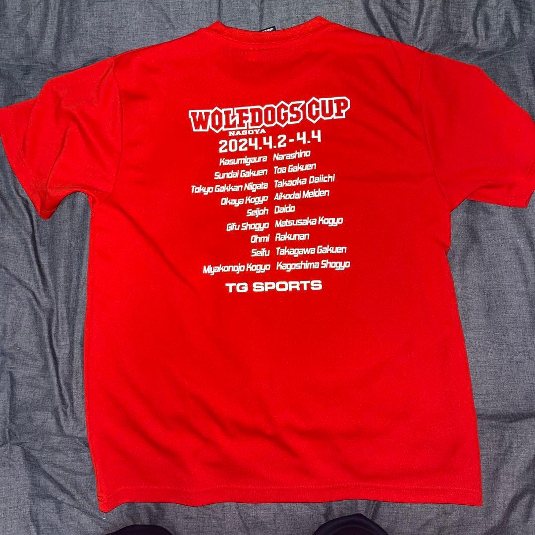 DESCENTE WOLFDOGS NAGOYA シャツ XO 赤 - メルカリ
