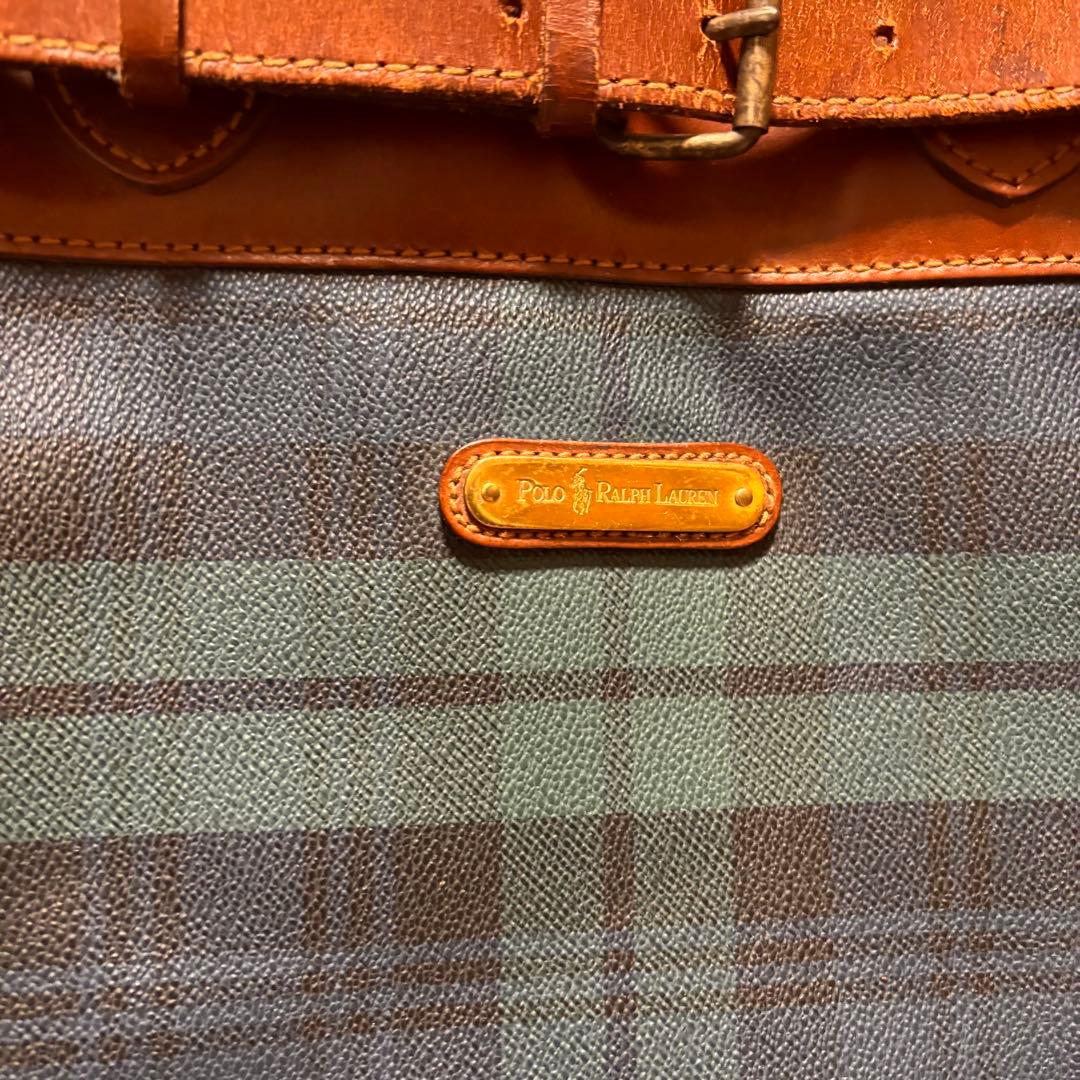 Polo Ralph Lauren チェック柄ボストンバッグ 大容量 - メルカリ
