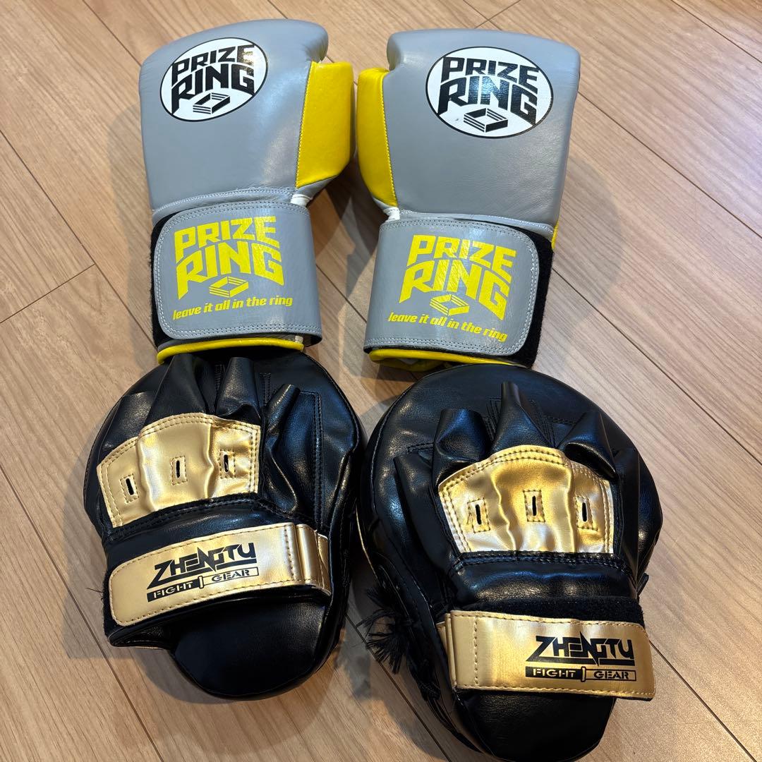 PRIZE RING ボクシンググローブ 14oz とパンチングミット Amazon | PRIZE RING／プライズリング 