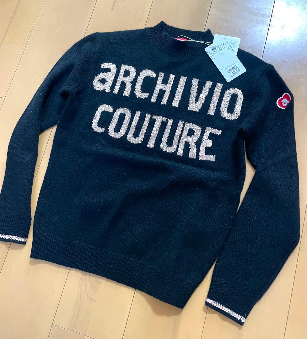 未開栓 アルチビオ/archivioゴルフ38サイズMカシミア100%セーター新品