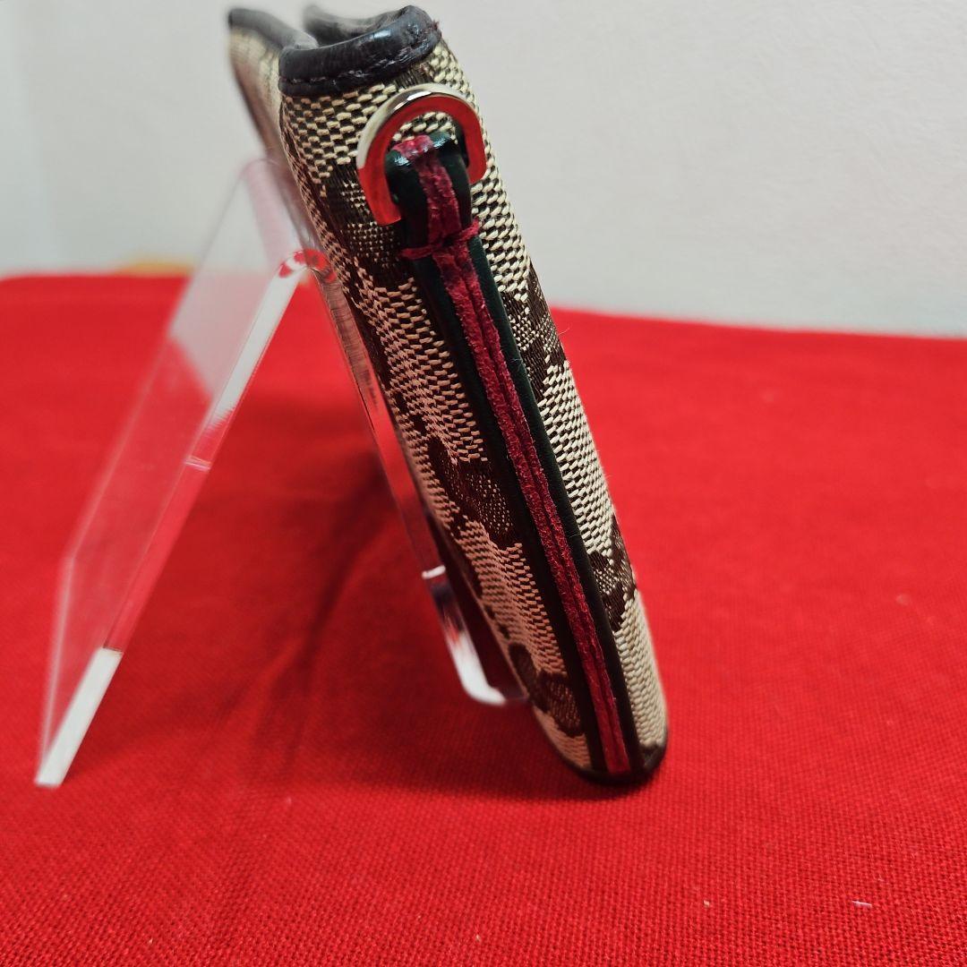 GUCCI グッチ 二つ折り財布 GG柄 シェリーライン キャンバス × レザー