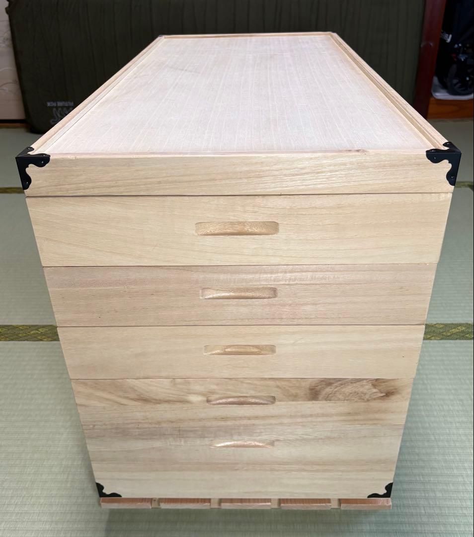 桐衣装箱 桐箪笥 着物衣装収納用 日本製 完成品 桐衣装箱 1段 hi-0001 クーポン使用不可 送料無料 桐