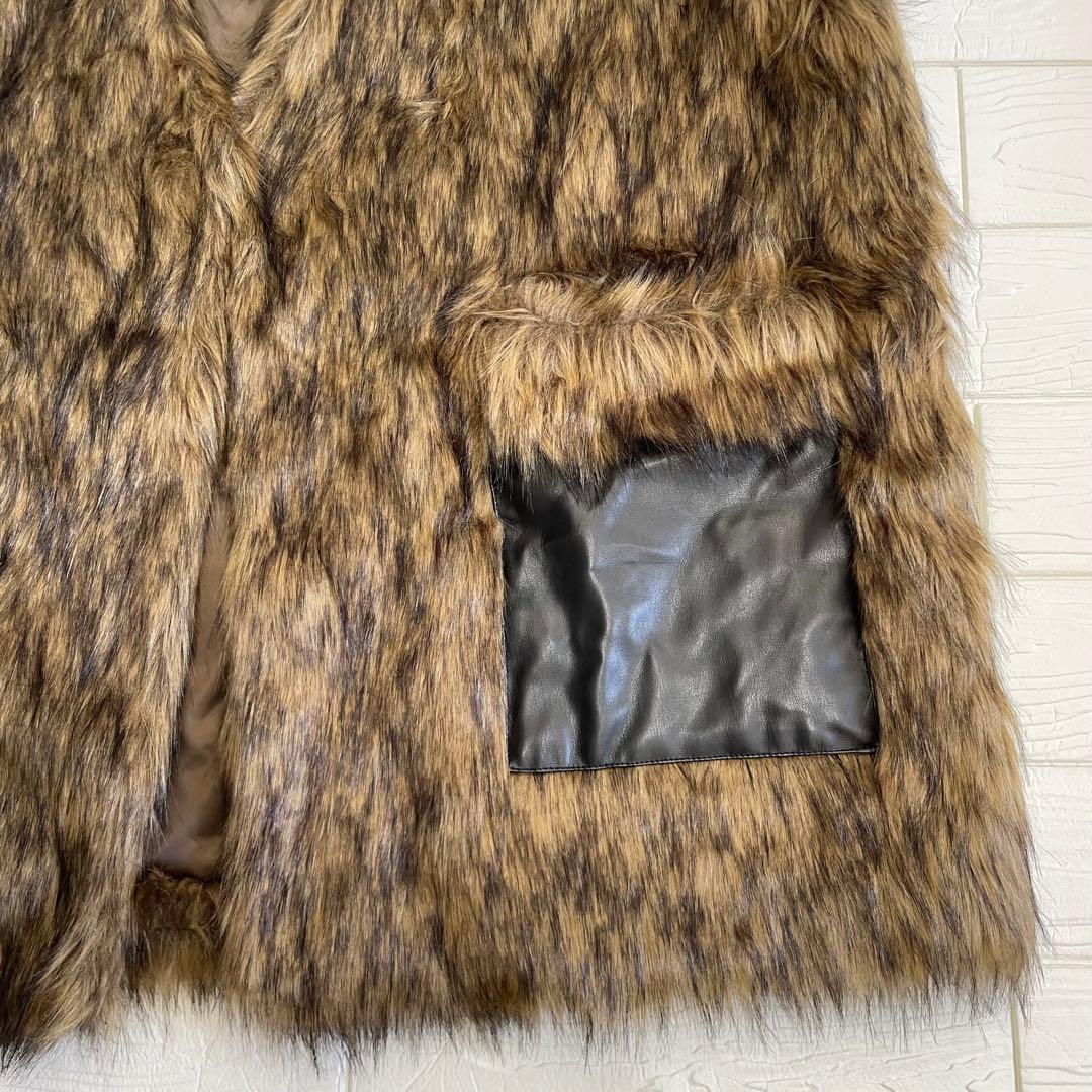 ヌァ様専用 新品 seyto フェイクファー ロングベスト ノースリーブ