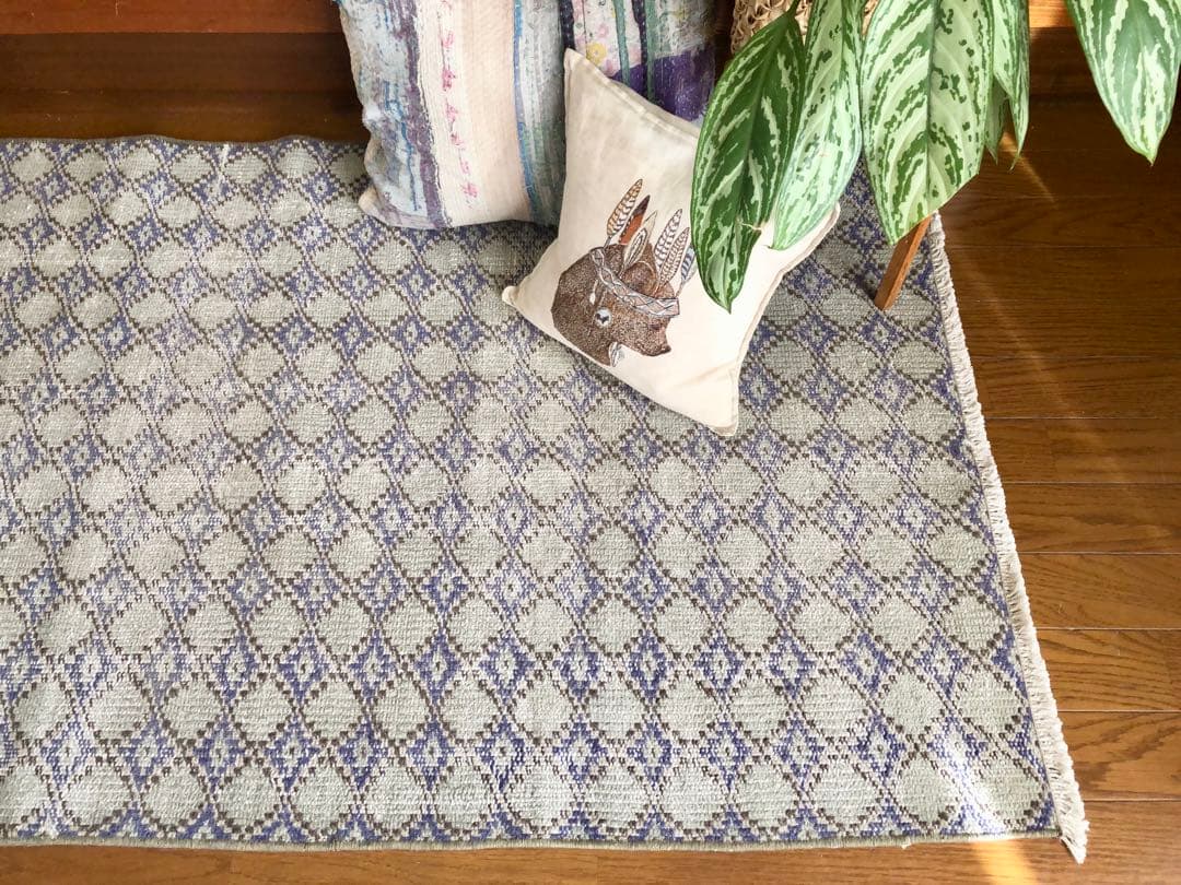 ✴︎1960年代 ヴィンテージ・トルコラグ✴︎lavender/ice-gray ✴︎1960年代 ヴィンテージ・トルコラグ✴︎lavender/ice-gray