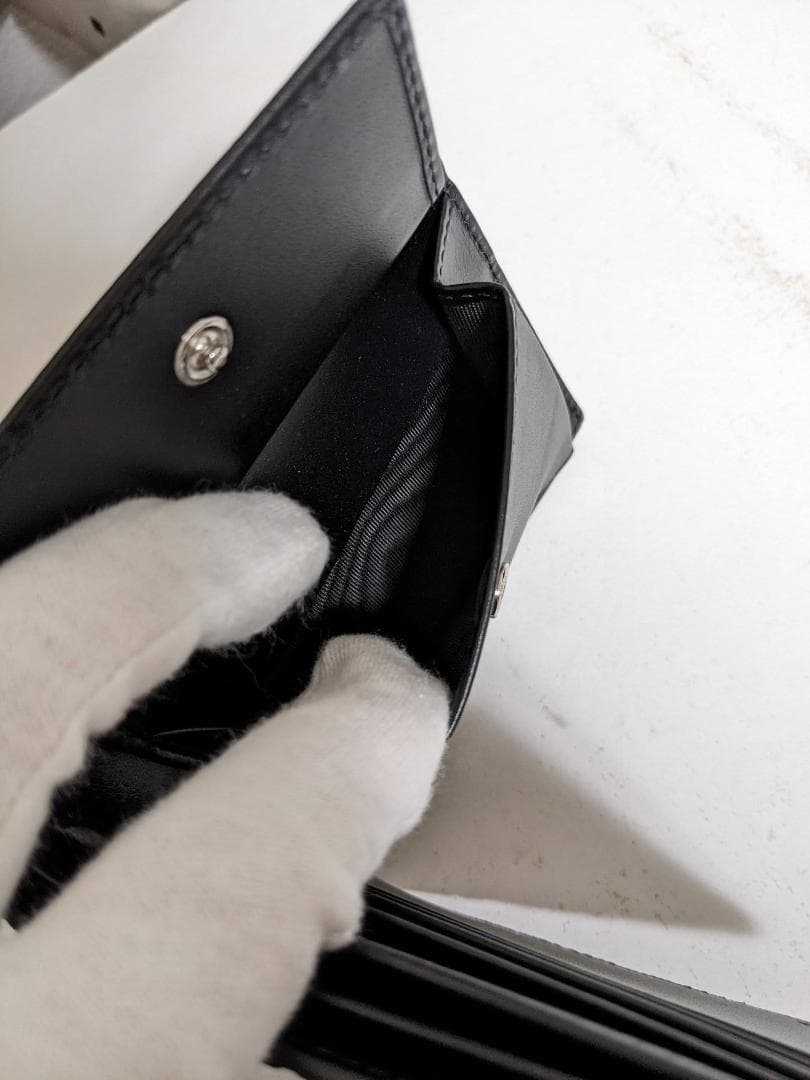 未使用品 グッチ グッチシマ ダブルG 473922 小銭入れ付き 二つ折り