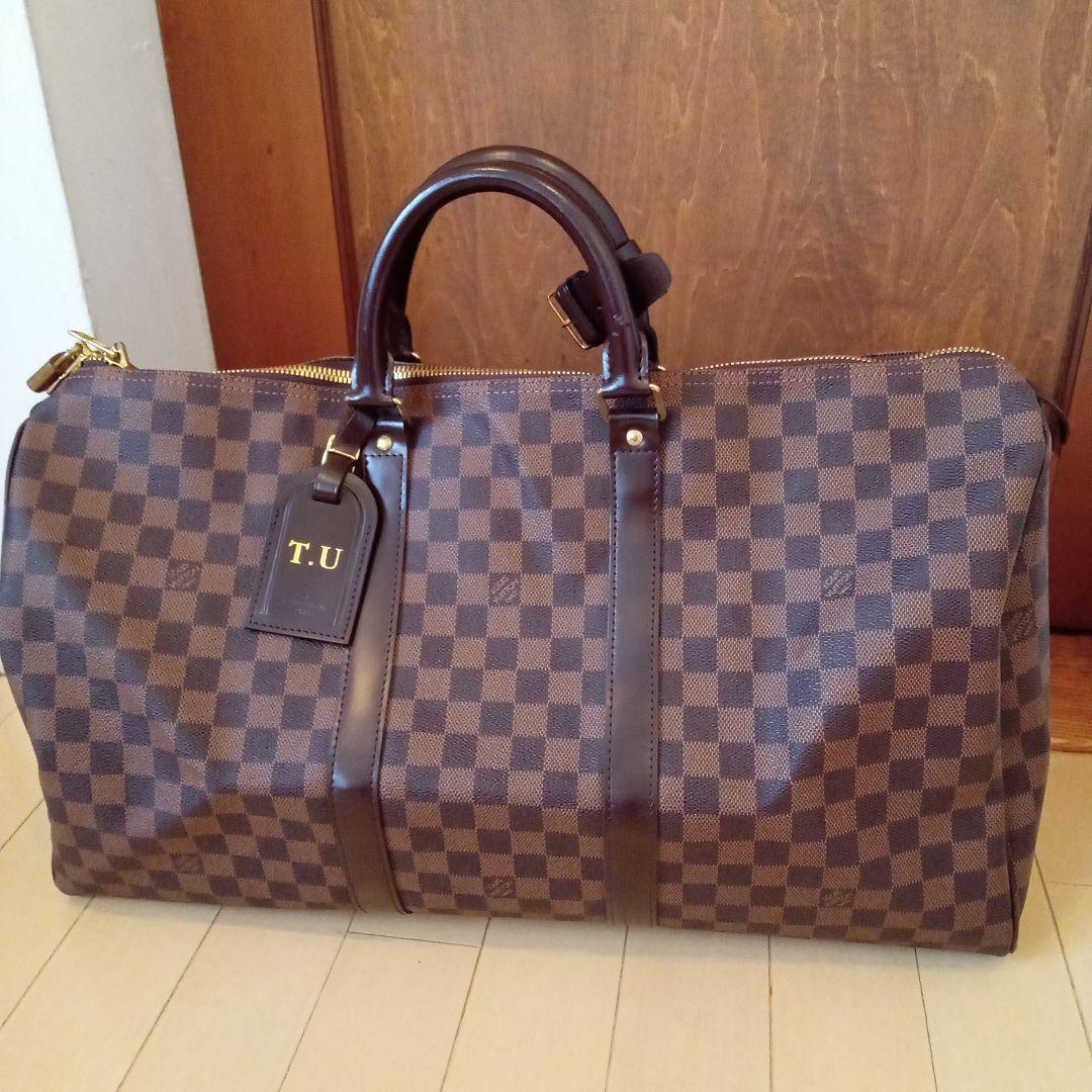 ルイヴィトンダミエキーポル50 楽天市場】LOUIS VUITTON ルイ ヴィトン ダミエ キーポル50 ボストン