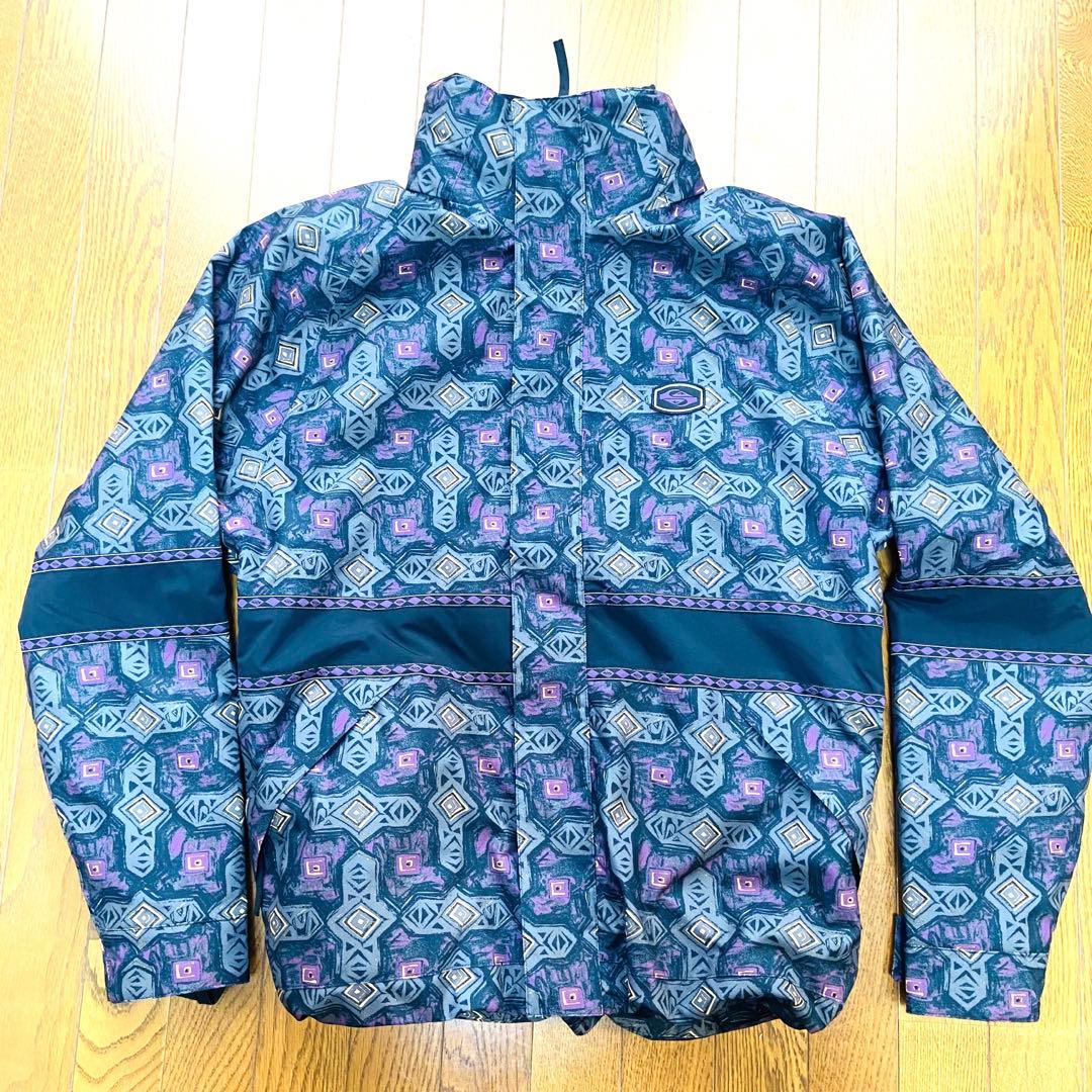 新品90s風クイックシルバースノーボードジャケットパンツウェア上下セットおまけ付 Quiksilver（クイックシルバー） スノーボードウェア メンズ 上下