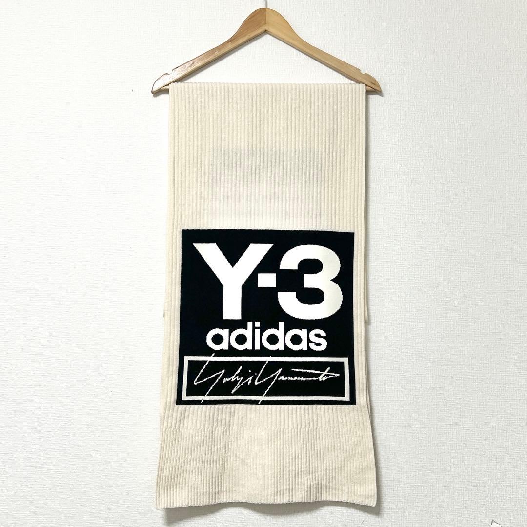 Y-3 LOGO SCARFワイスリー ロゴスカーフ リブニットマフラーストール