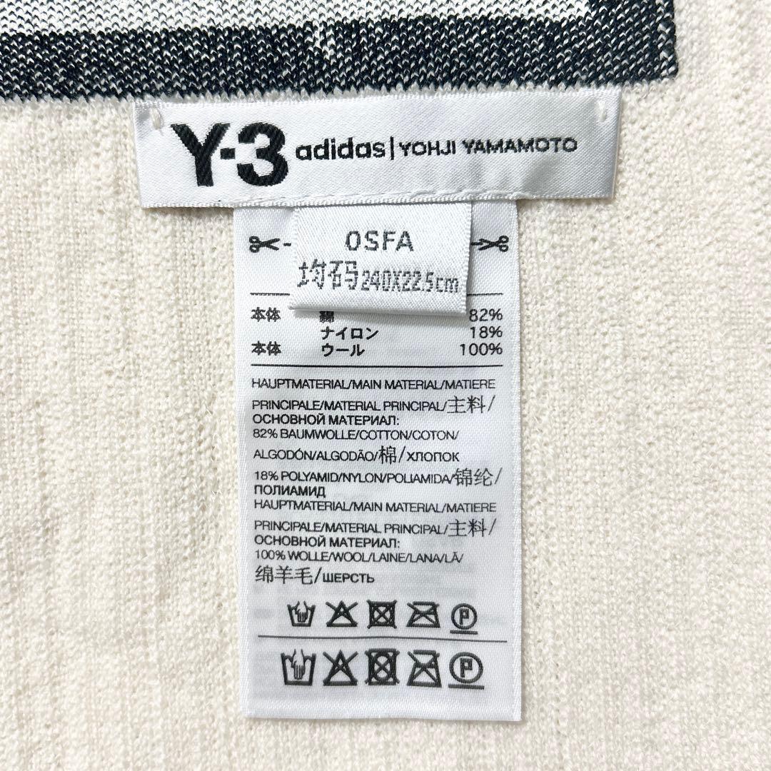 Y-3 LOGO SCARFワイスリー ロゴスカーフ リブニットマフラーストール