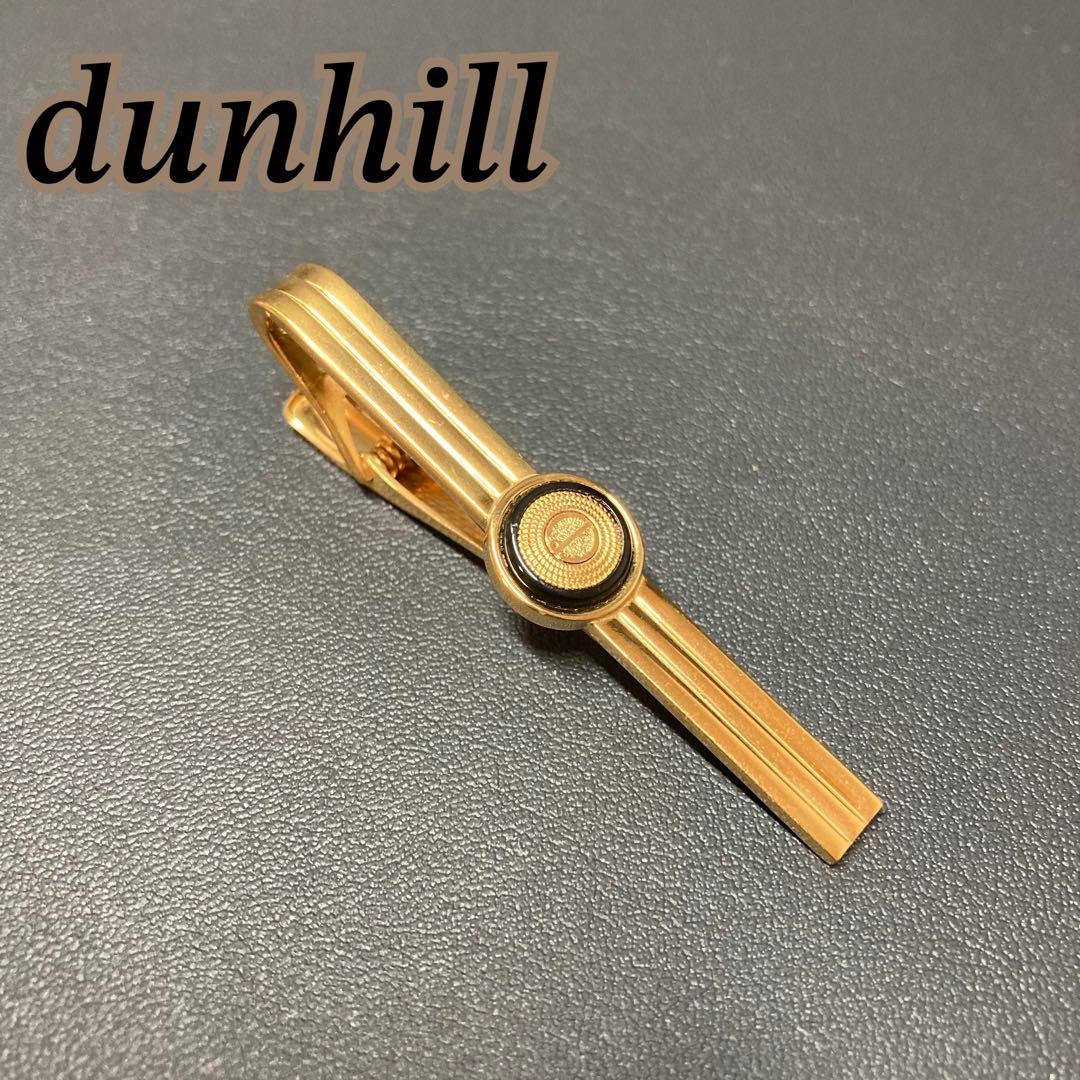 ダンヒル dunhill ネクタイピン ゴールド ブラック dマーク 刻印