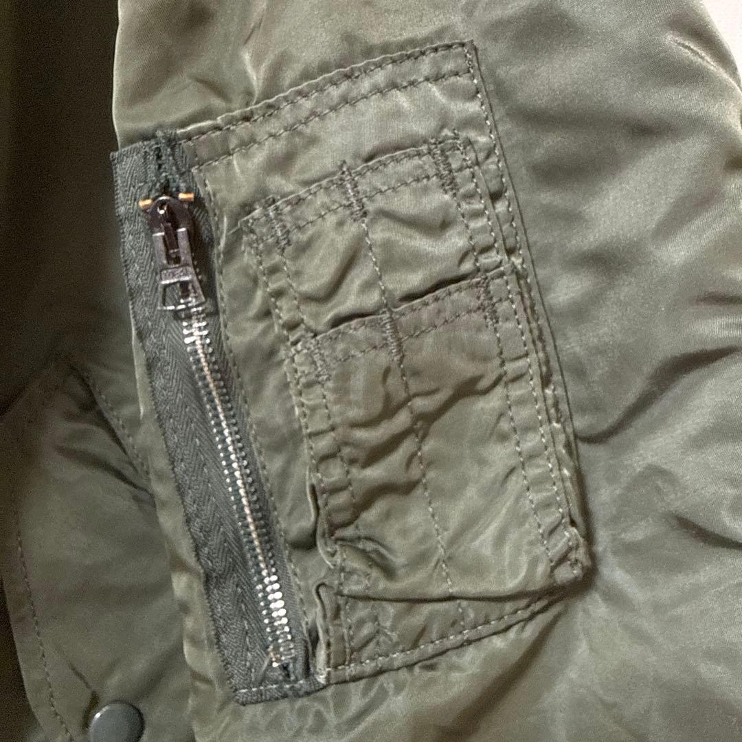 80sUSA製ALPHAアルファMA-1 フライトジャケット Mセージグリーン