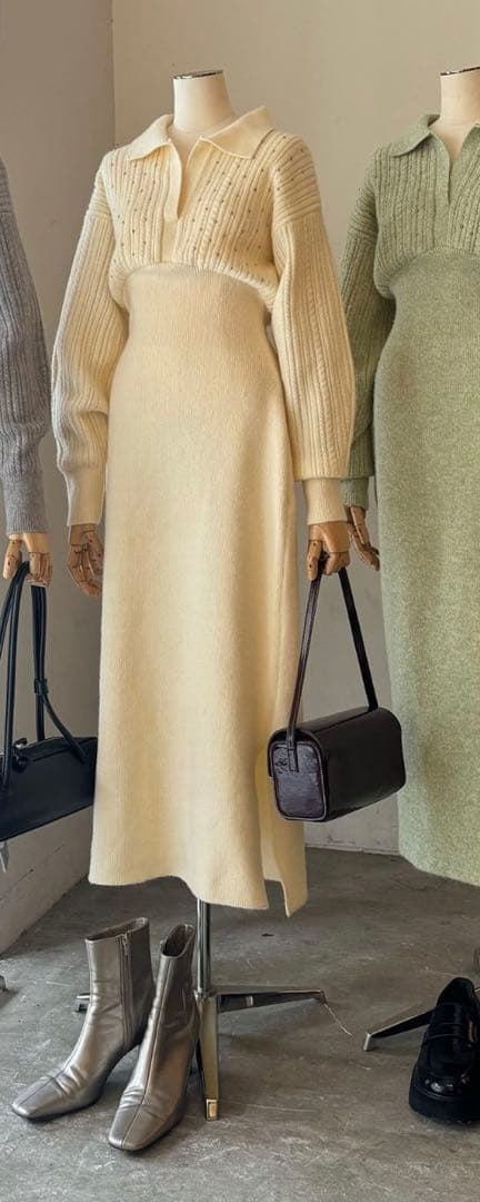 めぐさま専用☆LAGUNAMOON ケーブルビジューIラインニットワンピース