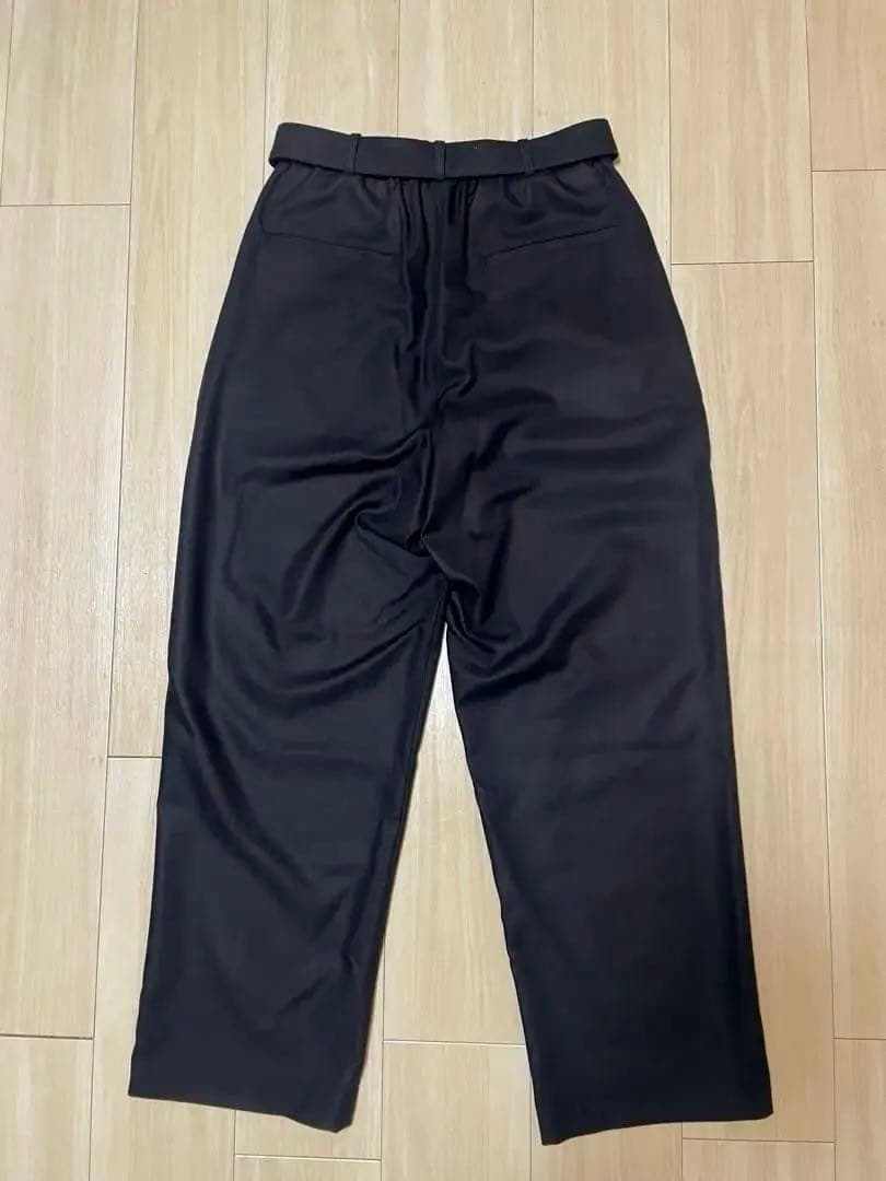 Super140's WOOL MAT BELTED PANTS サイズL - メルカリ