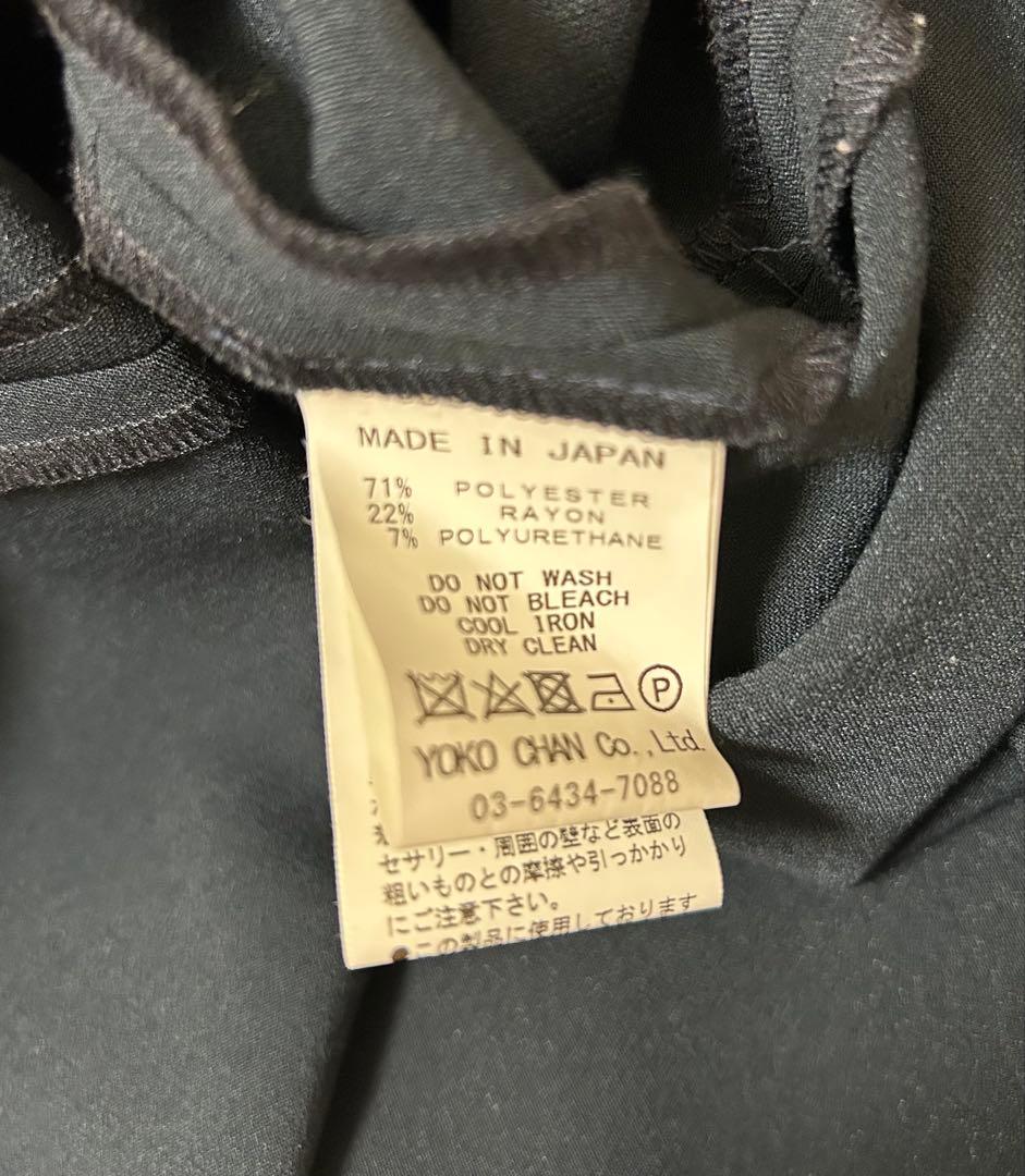 ヨーコチャンプティット バックパールボックスプリーツドレス ネイビー