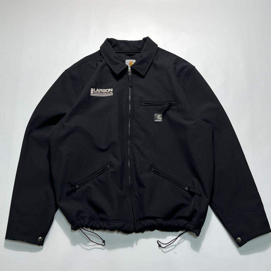 カーハート デトロイト型 ソフトシェルジャケット XL 黒 ドローコード7663 Carhartt（カーハート） ジャケット ソフトシェル ジャケット