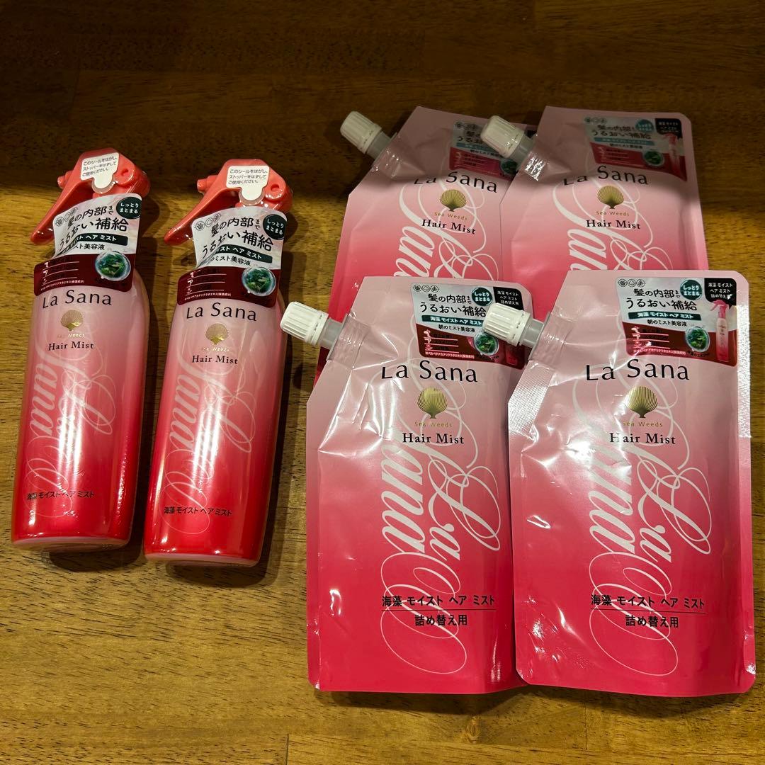 ラサーナ　海藻　モイストヘアミスト　本体　詰め替え　6点セット La Sana（ラサーナ） 【×6個】ラサーナ 海藻 モイストヘアミスト 190mL