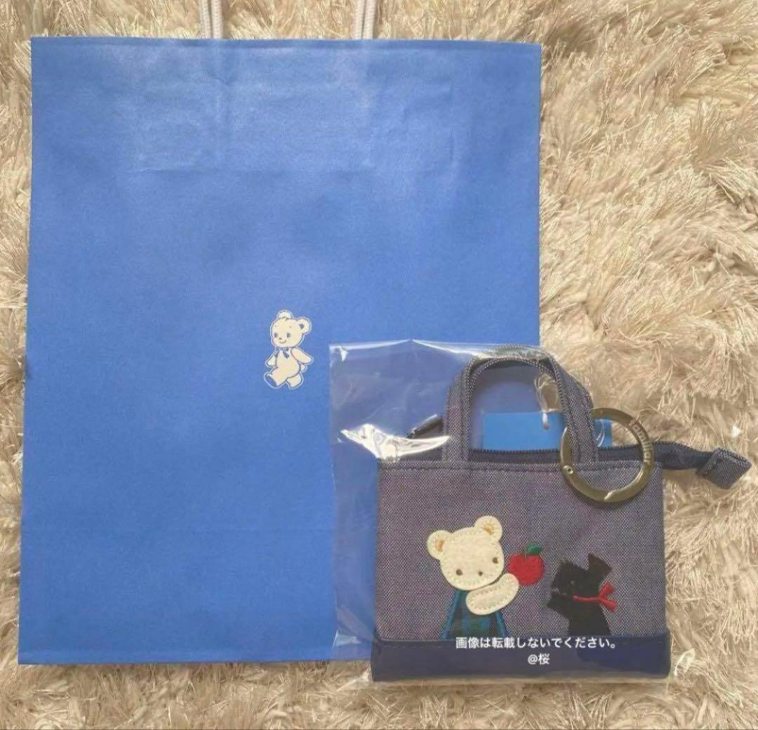 新品 ファミリア familiar ミニデニムバッグ 青 - メルカリ