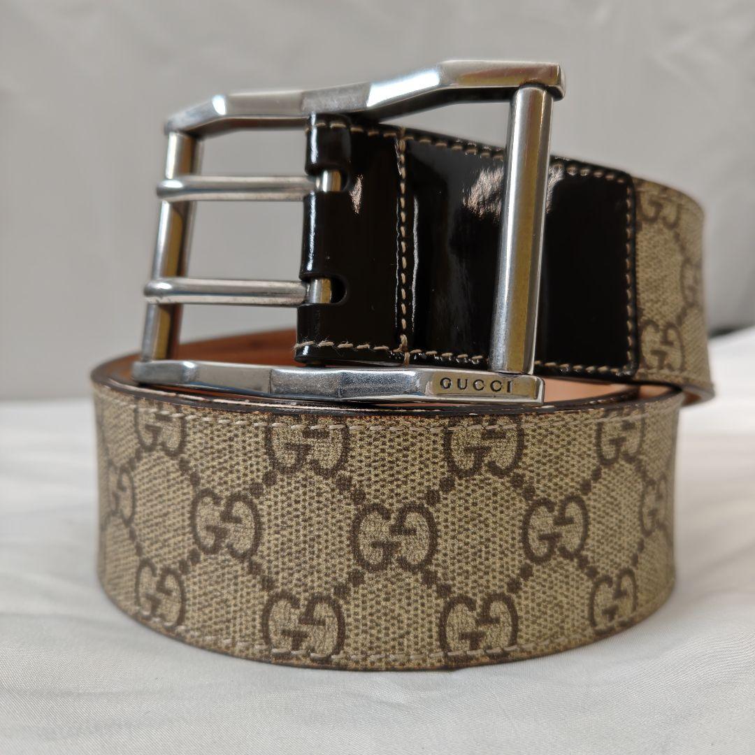 グッチ ハートベルト GGスプリーム シルバー キャンバス