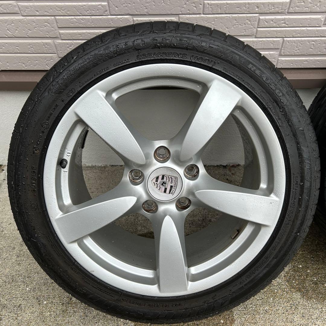 ポルシェ 987 ケイマン S 純正 18インチ ホイール タイヤ 4本set