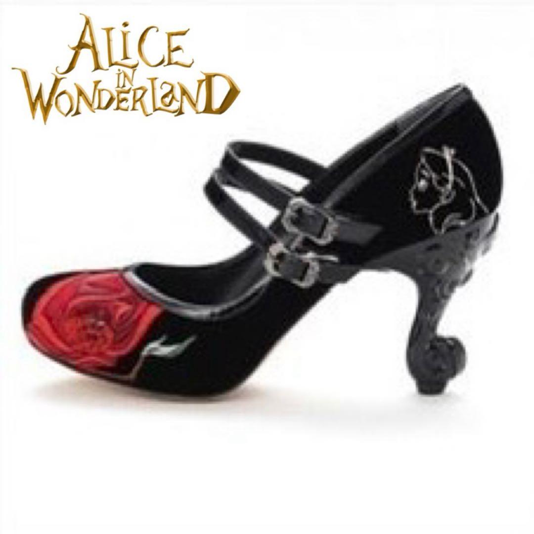 コラボ限定廃盤品 ANNA SUI アナスイ ふしぎの国のアリス 猫足パンプス