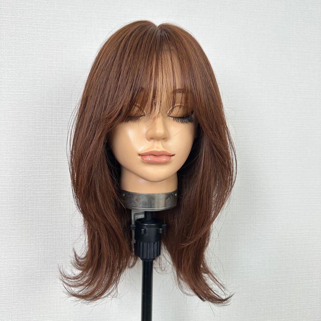 百合子ウィッグ ゆき3Dウィッグ ナチュラルブラウン人毛100% - メルカリ