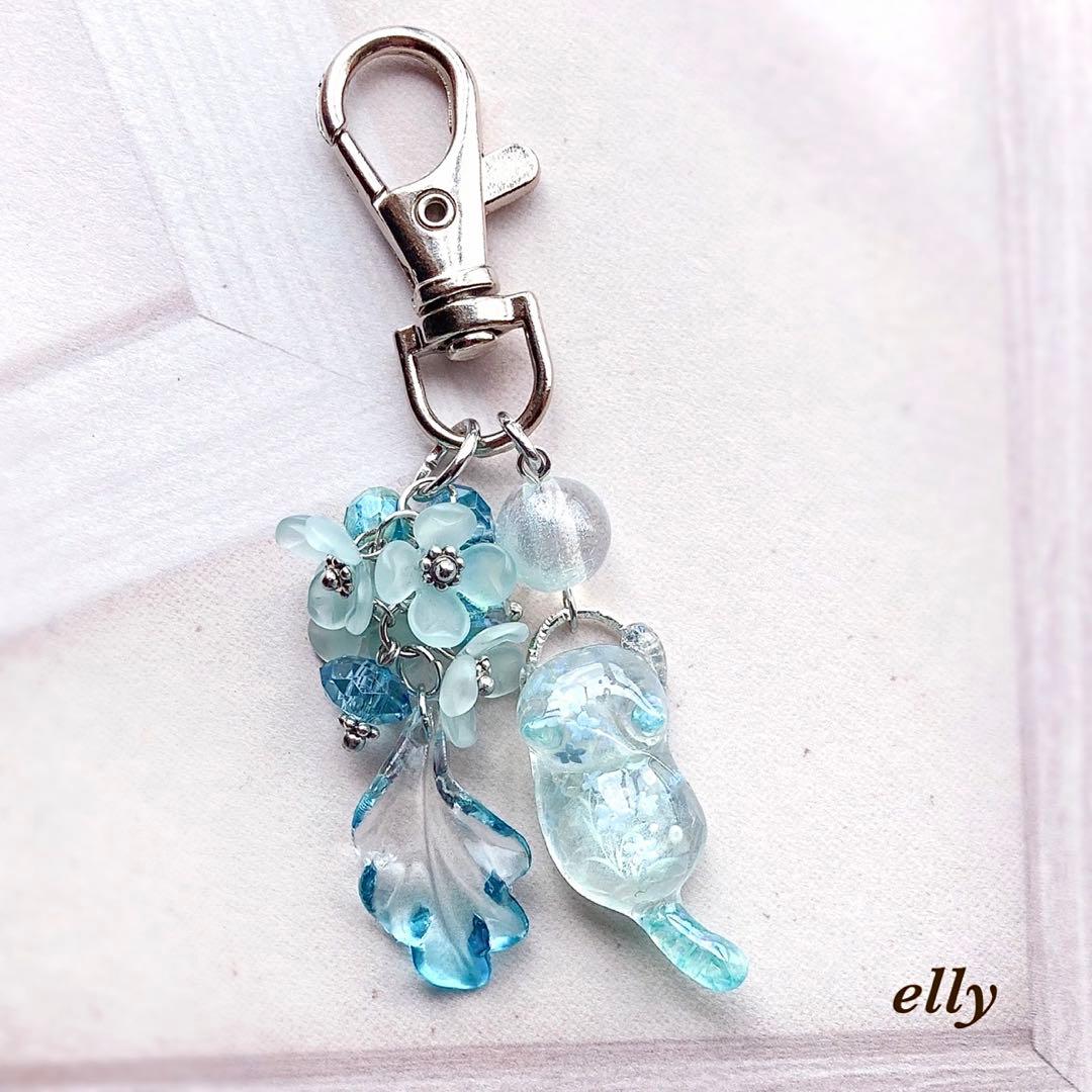 sawasawa様】1374.天然石 琉球ガラス 星型 ジャンピング猫 レジン