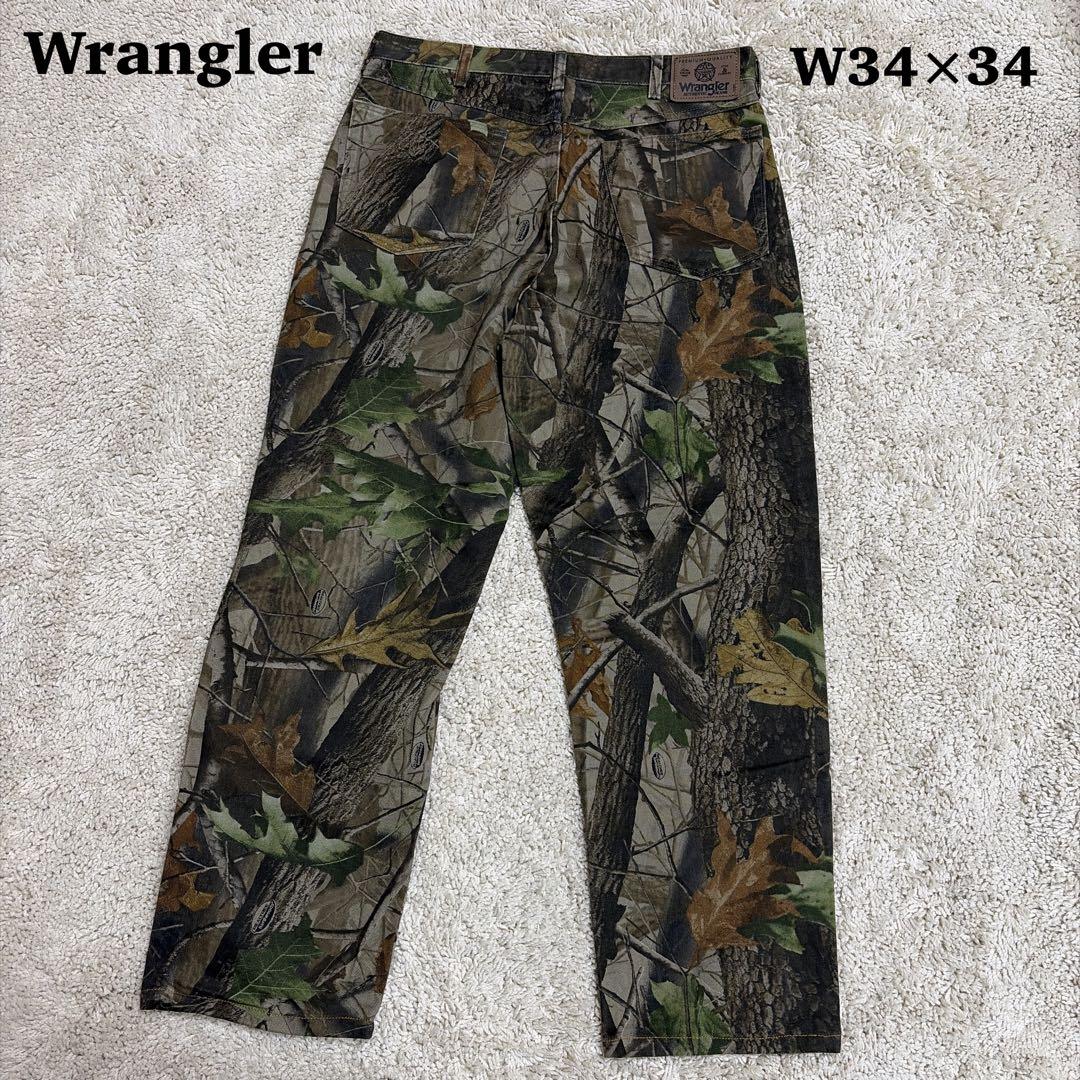 【極美品】ラングラー 迷彩 リアルツリー カモ パンツ USA製 ハンティング W34×L34】wrangler リアルツリーカモパンツ | 古着屋OLDGREEN