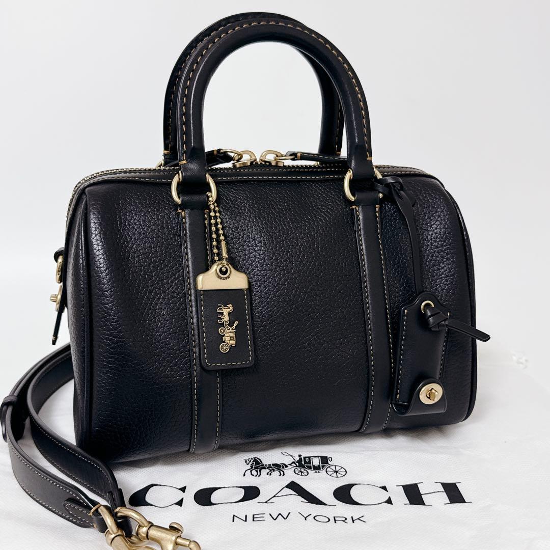 【近年モデル】COACH ルビーサッチェル　2wayバッグ　ブラック　レザー COACH（コーチ）の「ルビー サッチェル 25（ショルダーバッグ）」 - WEAR