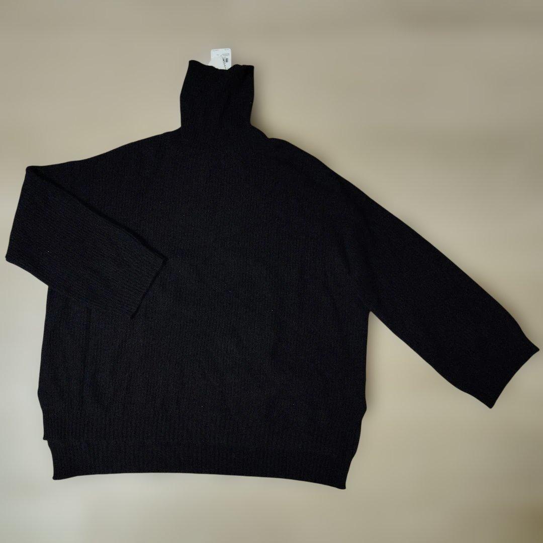 デミリーdemylee☆カシミヤ100%ハイネックニットセーター新品☆ネイビーS ロンハーマン取扱 デミリー カシミヤ100% スリット ハイネック ニット