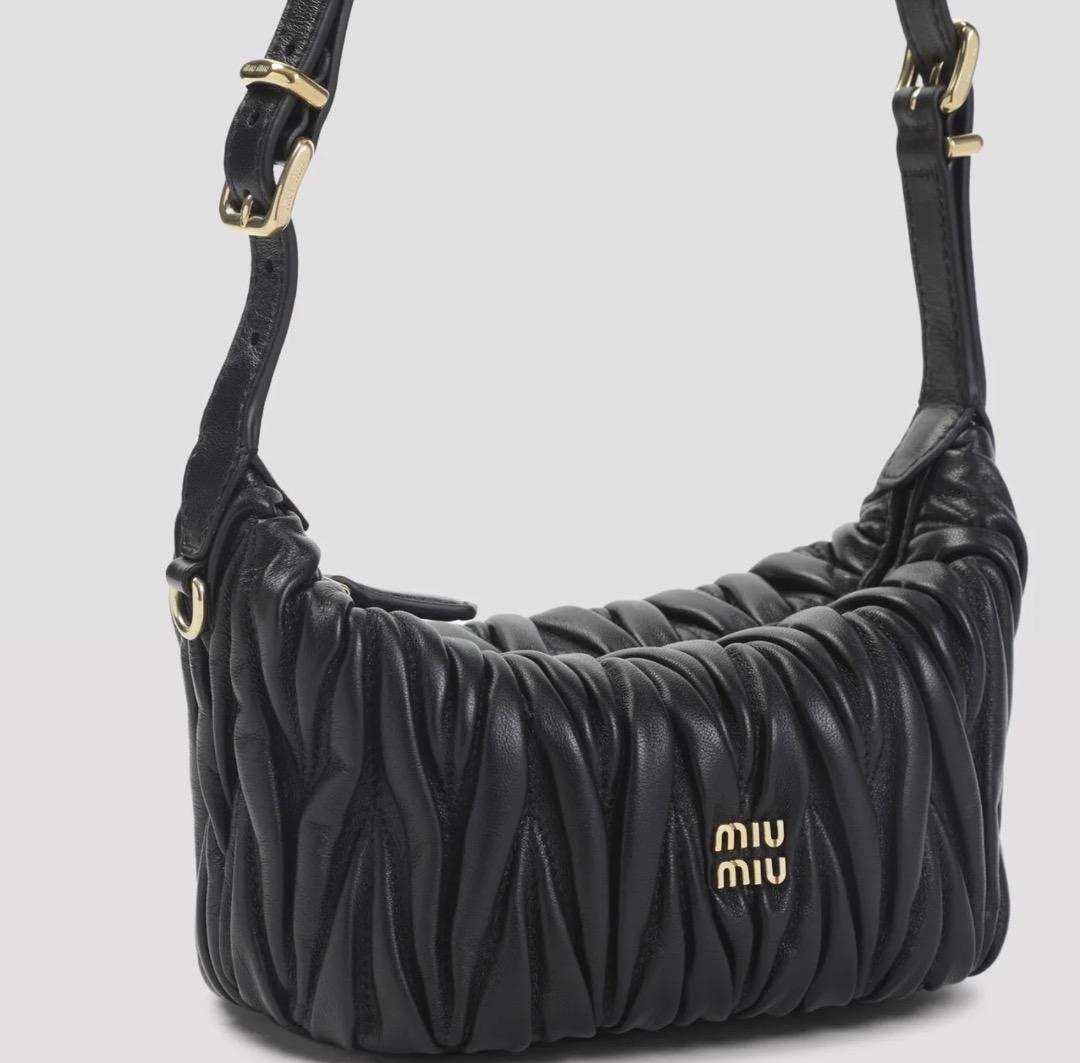 MIU MIU ミュウミュウマテラッセ ナッパレザー ポーチ バッグ 新品正規