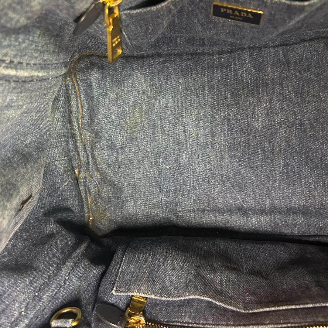 鑑定済】PRADA プラダ カナパ Mサイズ AVIO デニムトートバッグ - メルカリ